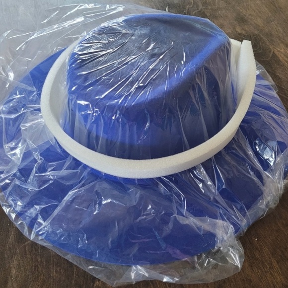 Unmuted-Ibiza Royal Blue Wide-Brim Hat - Picture 8 of 11